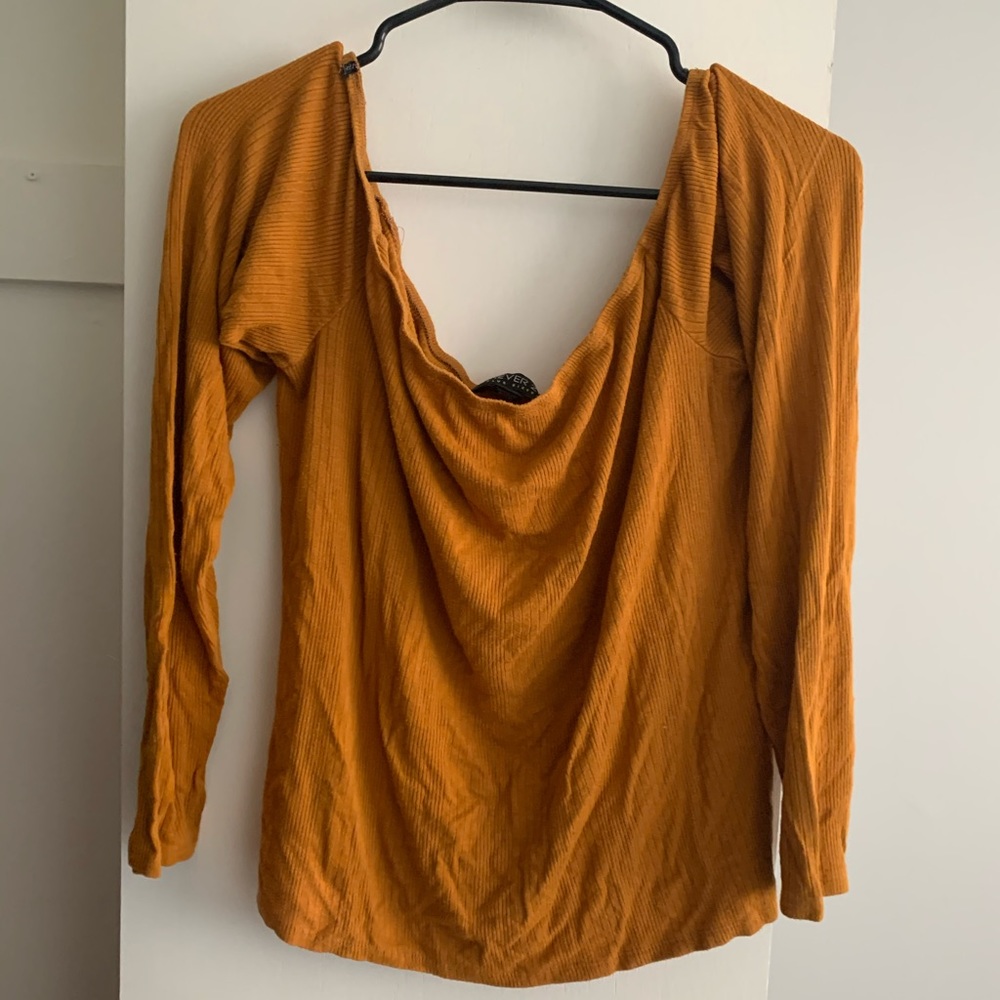 plus size yellow off the shoulder sweater crop top